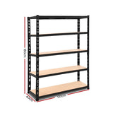 NNEDSZ 1.8M Warehouse Racking Shelving Storage Shelf Garage Shelves Rack Steel Black