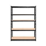 NNEDSZ 1.8M Warehouse Racking Shelving Storage Shelf Garage Shelves Rack Steel Black