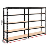 NNEDSZ 2.4MX1.8M Garage Shelving Warehouse Rack Pallet Racking Storage Steel Black
