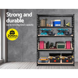 NNEDSZ 2.4MX1.8M Garage Shelving Warehouse Rack Pallet Racking Storage Steel Black