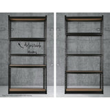 NNEDSZ 3x1.8M 5-Shelves Steel Warehouse Shelving Racking Garage Storage Rack Black