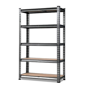 NNEDSZ 5-Shelves Steel Warehouse Shelving Racking Garage Storage Rack Grey