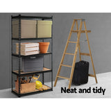 NNEDSZ 5-Shelves Steel Warehouse Shelving Racking Garage Storage Rack Grey