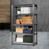 NNEDSZ 5-Shelves Steel Warehouse Shelving Racking Garage Storage Rack Grey