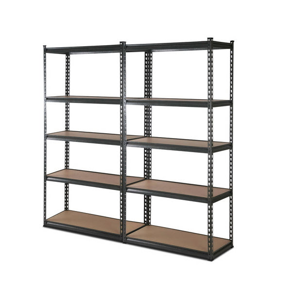 NNEDSZ 5-Shelves Steel Warehouse Shelving Racking Garage Storage Rack Grey