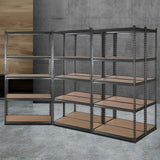 NNEDSZ 5-Shelves Steel Warehouse Shelving Racking Garage Storage Rack Grey