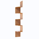 NNEDPE Sarantino Corner Wall Shelf Display Storage Shelves - Beech