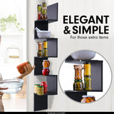 NNEDPE Sarantino 5-Tier Corner Wall Shelf Display Storage Shelves - Black