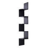 NNEDPE Sarantino 5-Tier Corner Wall Shelf Display Storage Shelves - Black
