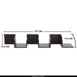 NNEDPE Sarantino 5-Tier Corner Wall Shelf Display Storage Shelves Dark Brown
