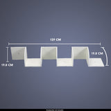 NNEDPE Sarantino 5-Tier Corner Wall Shelf Display Storage Shelves - White
