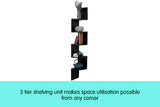 NNEDPE Zigzag Large Corner Wall Mount Display Shelf - Black