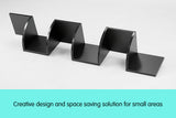 NNEDPE Zigzag Large Corner Wall Mount Display Shelf - Black