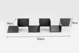 NNEDPE Zigzag Large Corner Wall Mount Display Shelf - Black