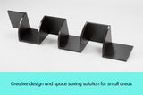 NNEDPE Zigzag Large Corner Wall Mount Display Shelf  - Brown