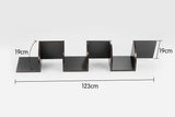 NNEDPE Zigzag Large Corner Wall Mount Display Shelf  - Brown