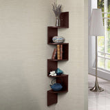 NNEDPE Zigzag Large Corner Wall Mount Display Shelf  - Brown