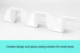 NNEDPE Zigzag Large Corner Wall Mount Display Shelf  - White