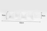 NNEDPE Zigzag Large Corner Wall Mount Display Shelf  - White