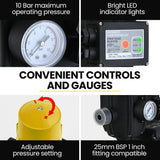 NNEMB Multi-stage Water Hi-pressure Pump with Auto-controller Home Garden Irrigation 6-Stage Electric