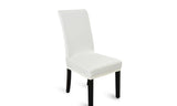 NNEDPE 6pcs Stretch Elastic Dining Room Washable Chair Cover White