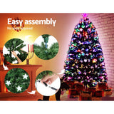 NNEDSZ Jollys 1.5M 5FT LED Christmas Tree Xmas Optic Fiber Multi Colour Lights