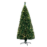 NNEDSZ Jollys Christmas Tree 1.8M 6FT LED Xmas Fibre Optic Multi Warm White