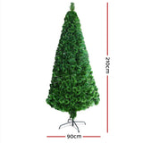NNEDSZ Jollys 2.1M 7FT LED Christmas Tree Optic Fiber Xmas Multi Colour Lights