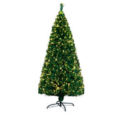 NNEDSZ Jollys Christmas Tree 2.1M 7FT LED Xmas Fibre Optic Multi Warm White