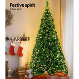 NNEDSZ Jollys Christmas Tree 2.1M 7FT LED Xmas Fibre Optic Multi Warm White