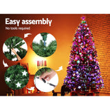 NNEDSZ Jollys 2.4M 8FT LED Christmas Tree Xmas Optic Fiber Multi Colour Lights