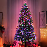 NNEDSZ Jollys 2.4M 8FT LED Christmas Tree Xmas Optic Fiber Multi Colour Lights
