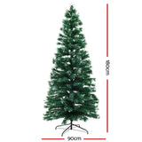 NNEDSZ Jingle Jollys Christmas Tree 1.8M 6FT LED Xmas Multi Colour Lights Optic Fibre