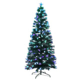NNEDSZ Jingle Jollys Christmas Tree 1.8M 6FT LED Xmas Multi Colour Lights Optic Fibre