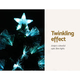 NNEDSZ Jingle Jollys Christmas Tree 1.8M 6FT LED Xmas Multi Colour Lights Optic Fibre