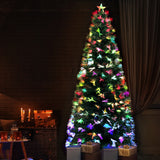 NNEDSZ Jingle Jollys Christmas Tree 2.1M 7FT LED Xmas Multi Colour Lights Optic Fibre