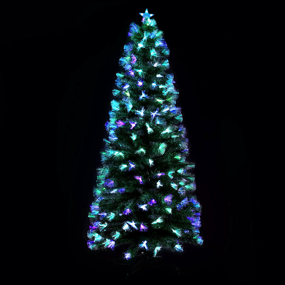 NNEDSZ Jingle Jollys Christmas Tree 2.1M 7FT LED Xmas Multi Colour Lights Optic Fibre