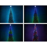 NNEDSZ Jingle Jollys Christmas Tree 1.8M 298 LED Xmas Multi Colour Lights Optic Fibre