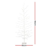 NNEDSZ Jingle Jollys Christmas Tree 1.8M 176 LED Xmas Multicolour Lights Optic Fibre