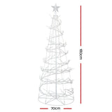 NNEDSZ Jingle Jollys Christmas Tree 1.8M 320 LED Xmas Cold White Lights Optic Fibre