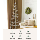 NNEDSZ Jingle Jollys Christmas Tree 1.8M 320 LED Xmas Cold White Lights Optic Fibre