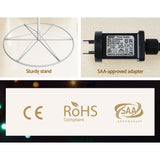 NNEDSZ Jingle Jollys Christmas Tree 1.8M 320 LED Xmas Cold White Lights Optic Fibre