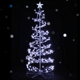NNEDSZ Jingle Jollys Christmas Tree 1.8M 320 LED Xmas Cold White Lights Optic Fibre
