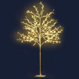 NNEDSZ Jollys 1.5M LED Christmas Branch Tree 304 LED Xmas Warm White Optic Fiber