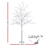 NNEDSZ Jollys 1.5M LED Christmas Branch Tree 304 LED Xmas Warm White Optic Fiber