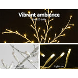 NNEDSZ Jollys 1.5M LED Christmas Branch Tree 304 LED Xmas Warm White Optic Fiber