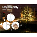 NNEDSZ Jollys 1.5M LED Christmas Branch Tree 304 LED Xmas Warm White Optic Fiber