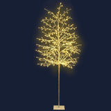 NNEDSZ Jollys 2.1M LED Christmas Branch Tree 480 LED Xmas Warm White Optic Fiber