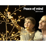 NNEDSZ Jollys 2.1M LED Christmas Branch Tree 480 LED Xmas Warm White Optic Fiber