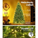 NNEDSZ Jollys 1.8M 6FT Christmas Tree 874 LED Lights 874 Tips Warm White Green